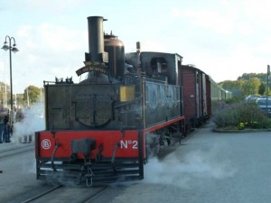 Le train à vapeur de St-Valéry/Somme jusqu'au Crotoy.